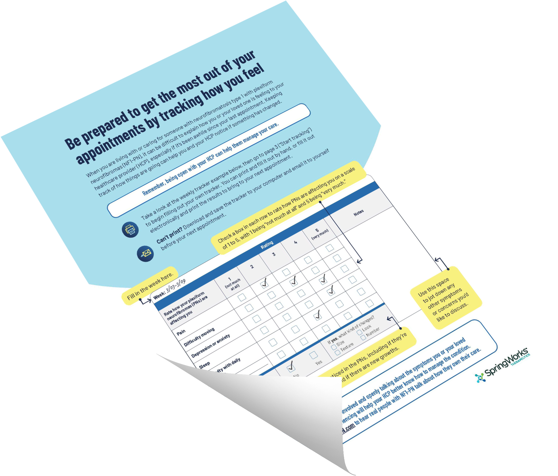 Make the most out of conversations with your health care provider by tracking your symptoms between visits and being prepared with questions to ask.